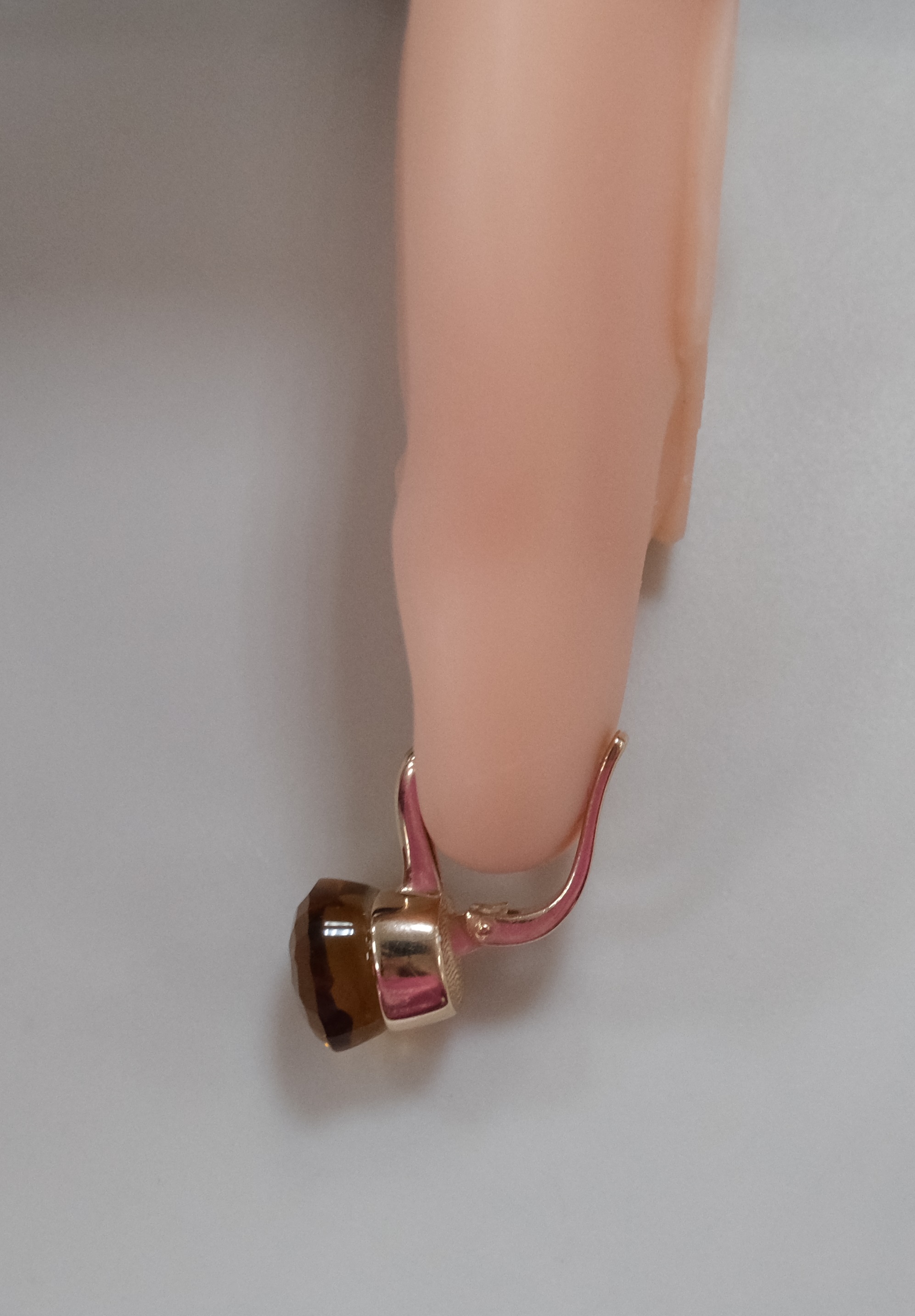 Серебряные серьги с цитринами